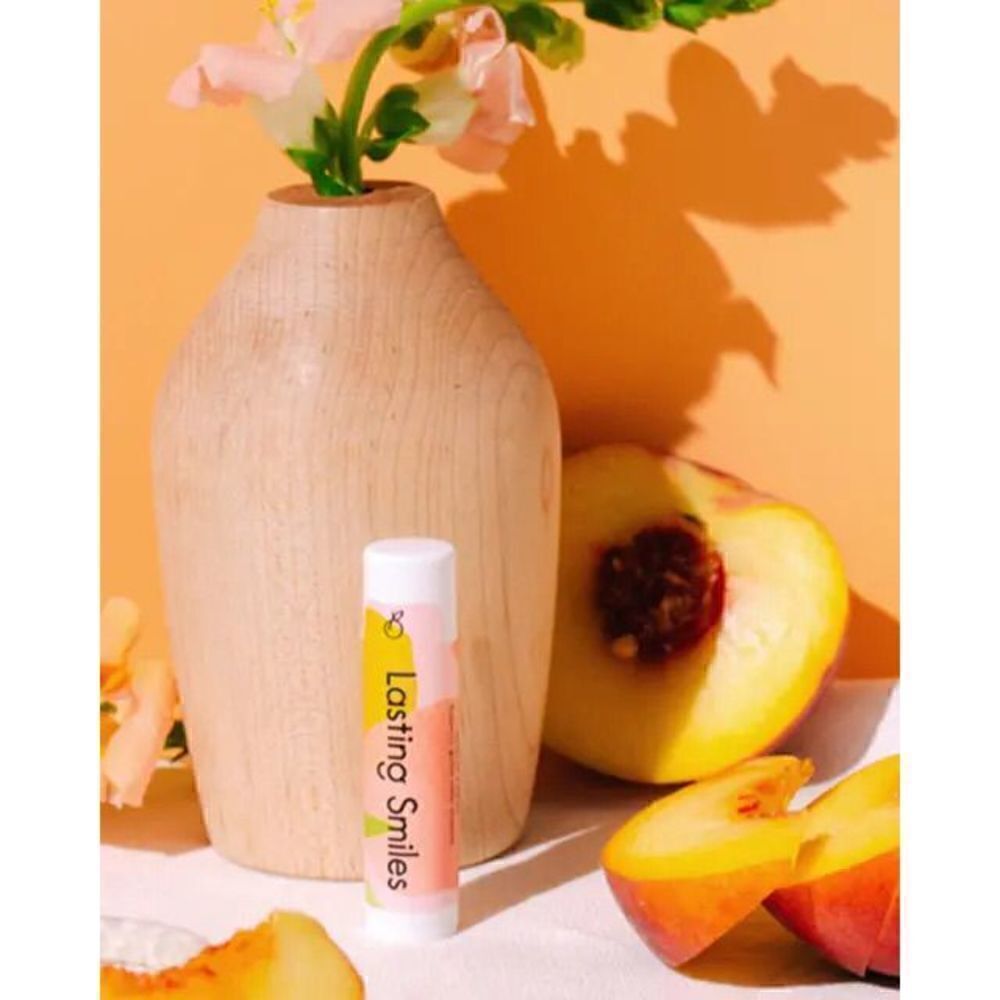 5/$15 SALE Brand New Lasting Smiles Peach Blossom Organic Lip Balm